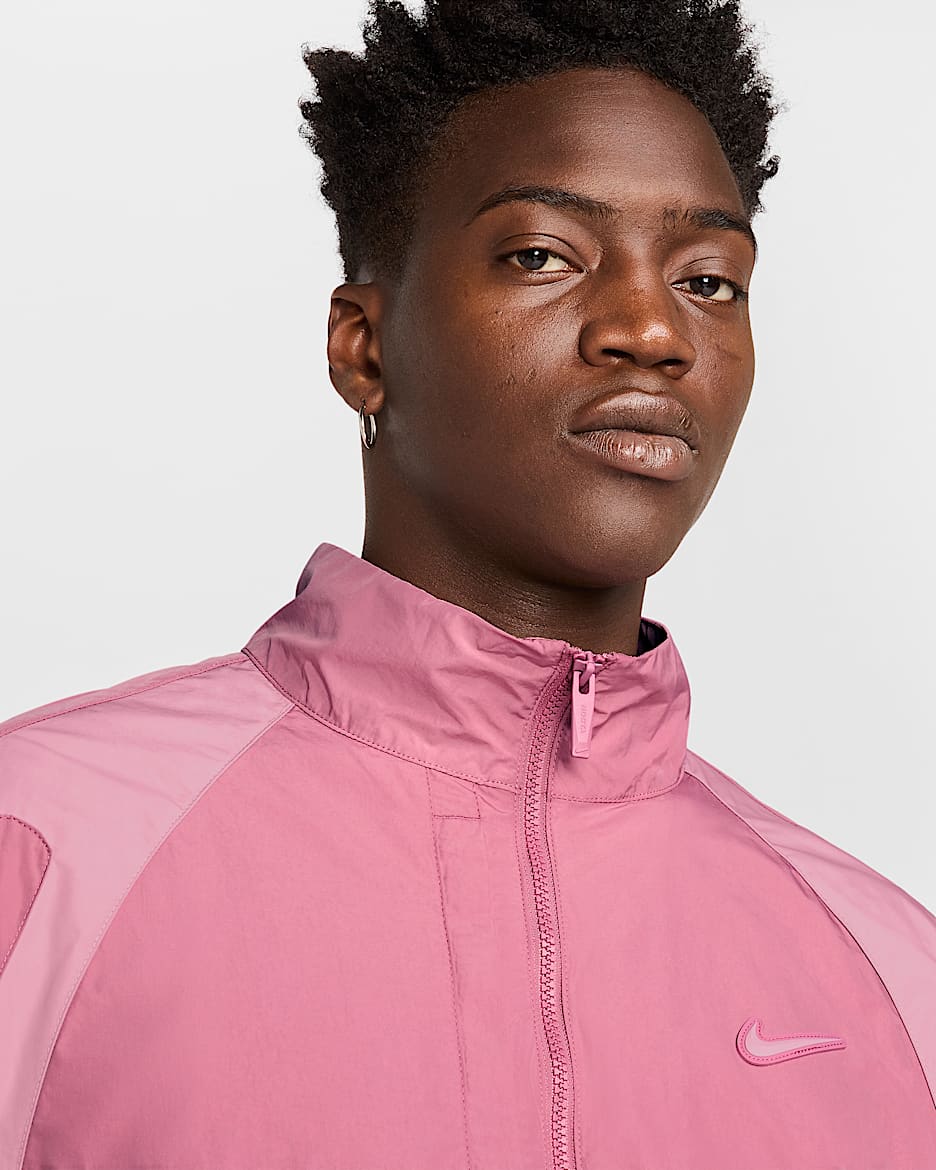 Pink nike windbreaker mens best sale